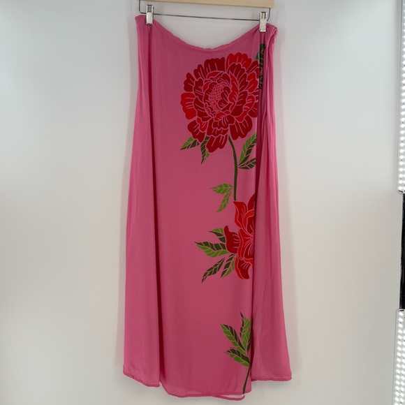 FARM Rio Dresses & Skirts - Anthropologie X FARM Rio Rose Motif Midi Skirt Size XL